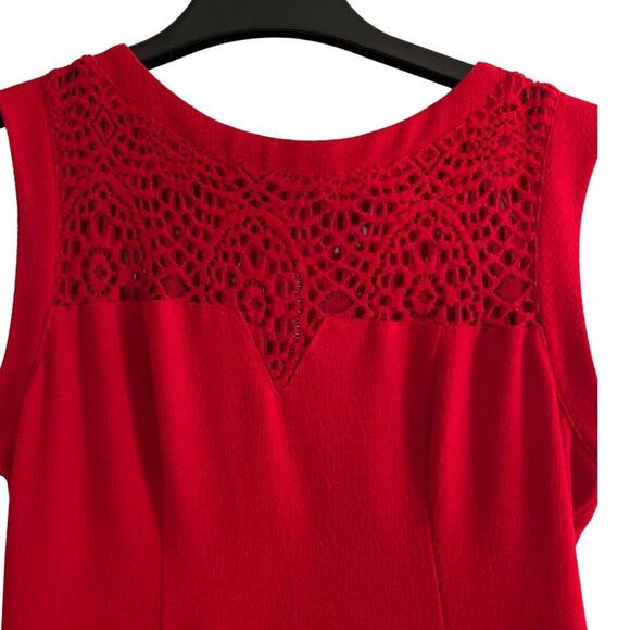 Speechless Dress Junior Size M Red Sleeveless Lace Bodice Fit and Flare NWT - Picture 3 of 8
